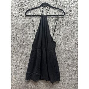 Reformation Backless Halterneck Sleeveless‎ Mini Dress Black Womens Size 4
